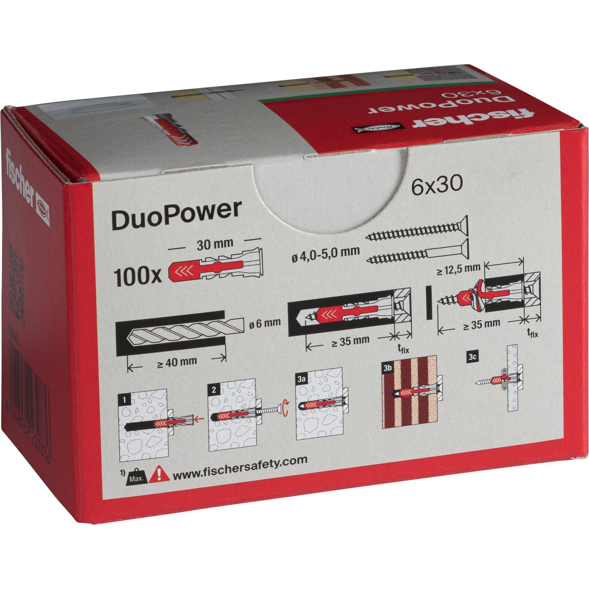 Fischer DUOPOWER, Rund, 3 cm, 6 mm, 4 cm, 100 Stück(e)-2
