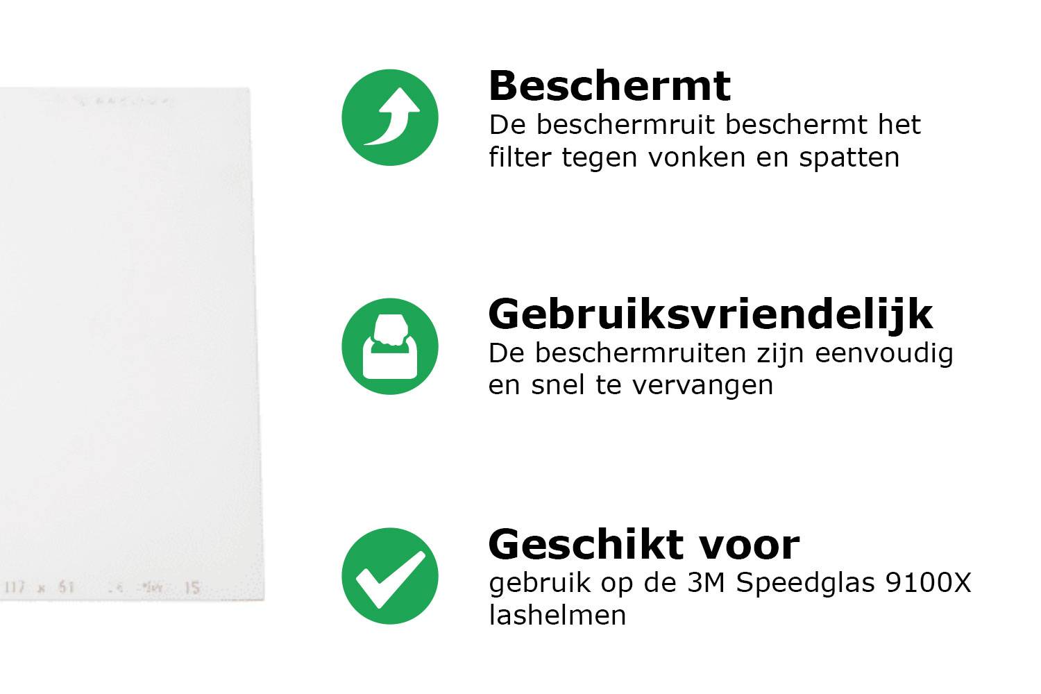 Innere Vorsatzscheiben 5er Pack,117x61 mm, für Speedglas 9002X-3