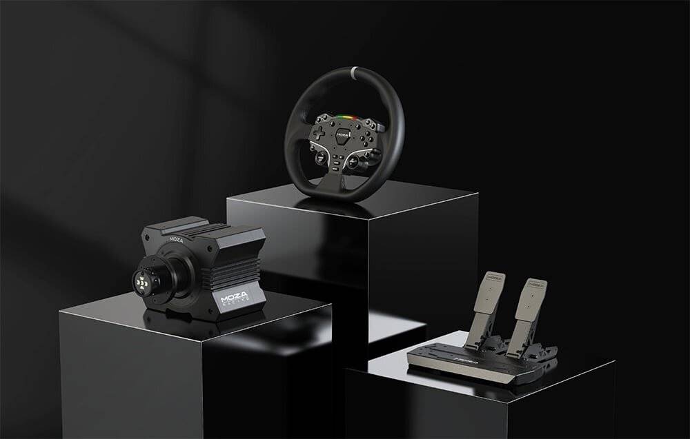 Symbolbild für Moza Racing R5 Bundle - Lenkrad- und Pedale-Set