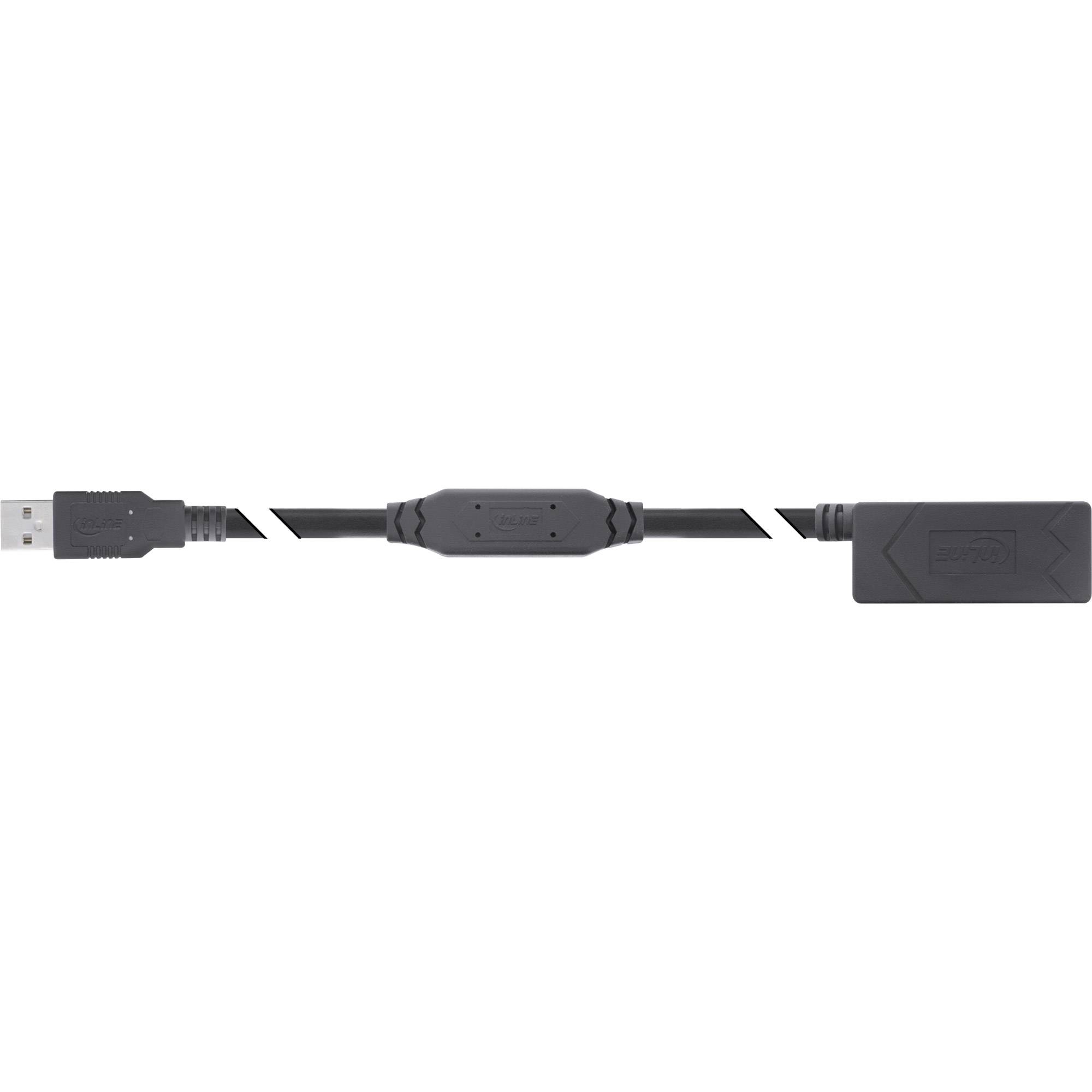 InLine® USB 2.0 Aktiv-Verlängerung, USB-A Stecker/Buchse, 15m-1