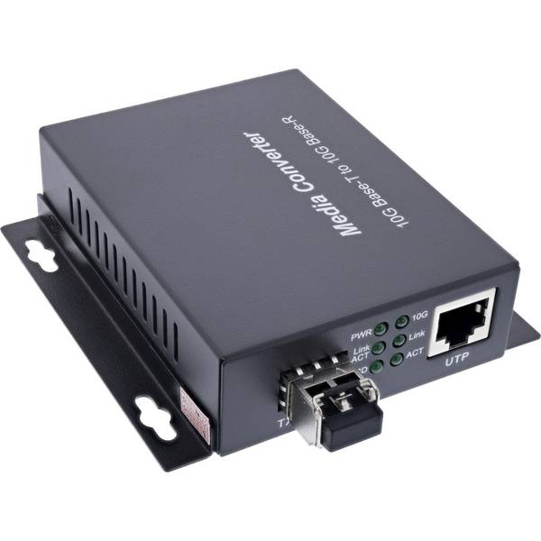 InLine Netzwerk Media Konverter 10Gb/s TP zu SFP+ LWL fuer LC Duplex MM Der InLine® für die Migration oder Erweiterung