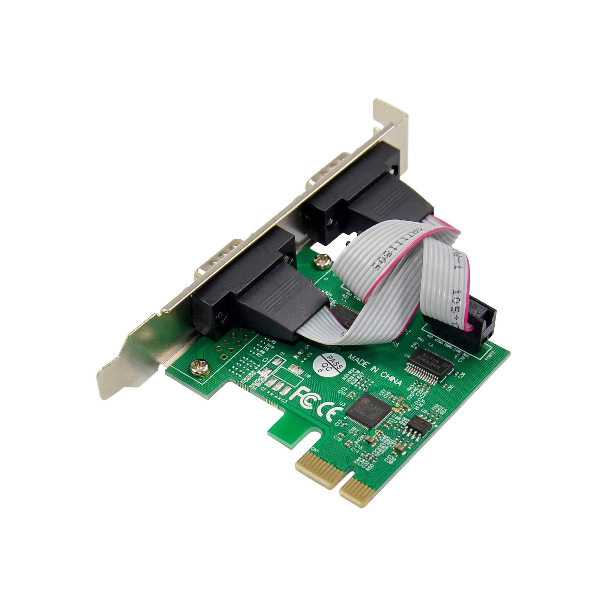 InLine® Schnittstellenkarte, 2x Seriell RS-232, PCIe, AX99100, Low-Profile-1