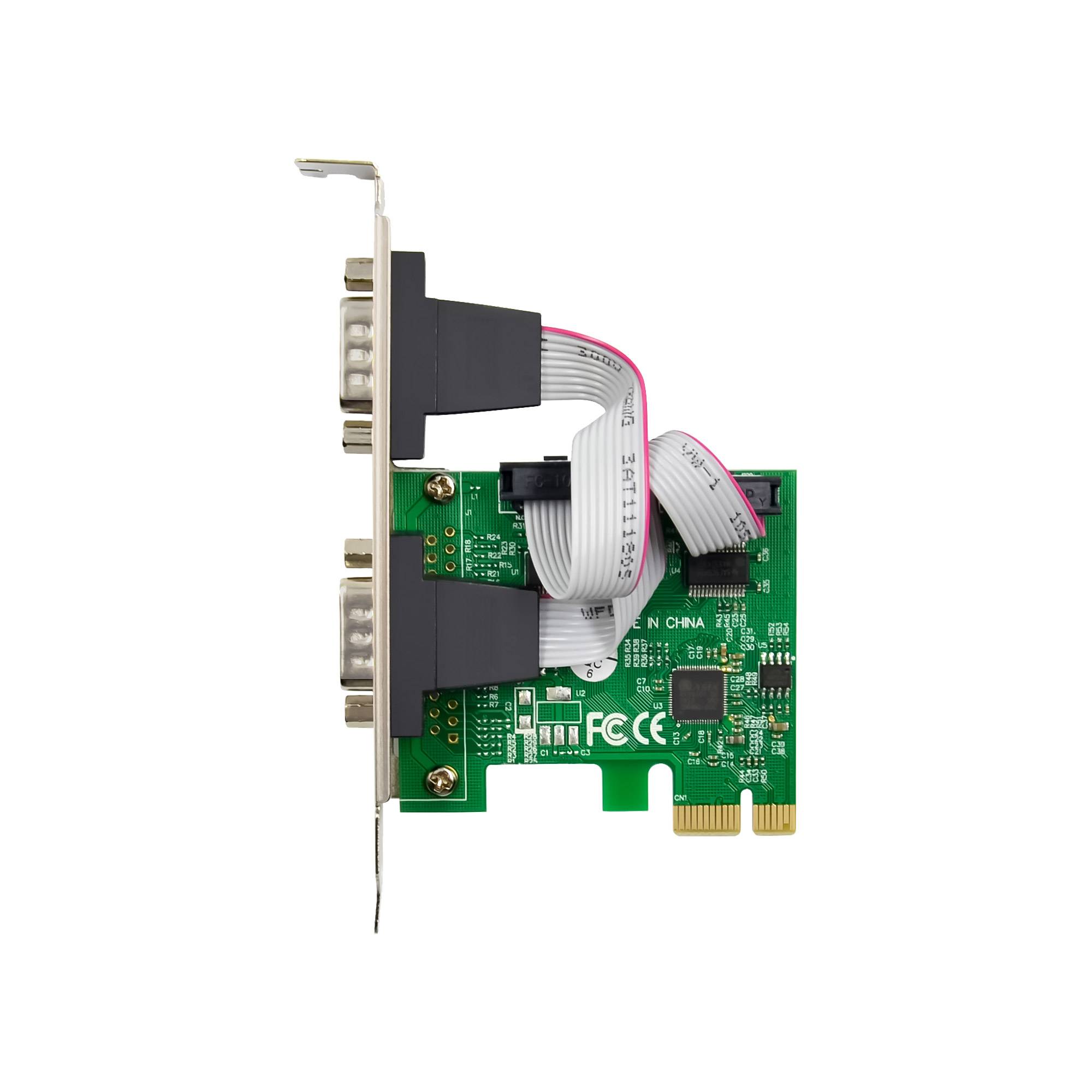 InLine® Schnittstellenkarte, 2x Seriell RS-232, PCIe, AX99100, Low-Profile-2