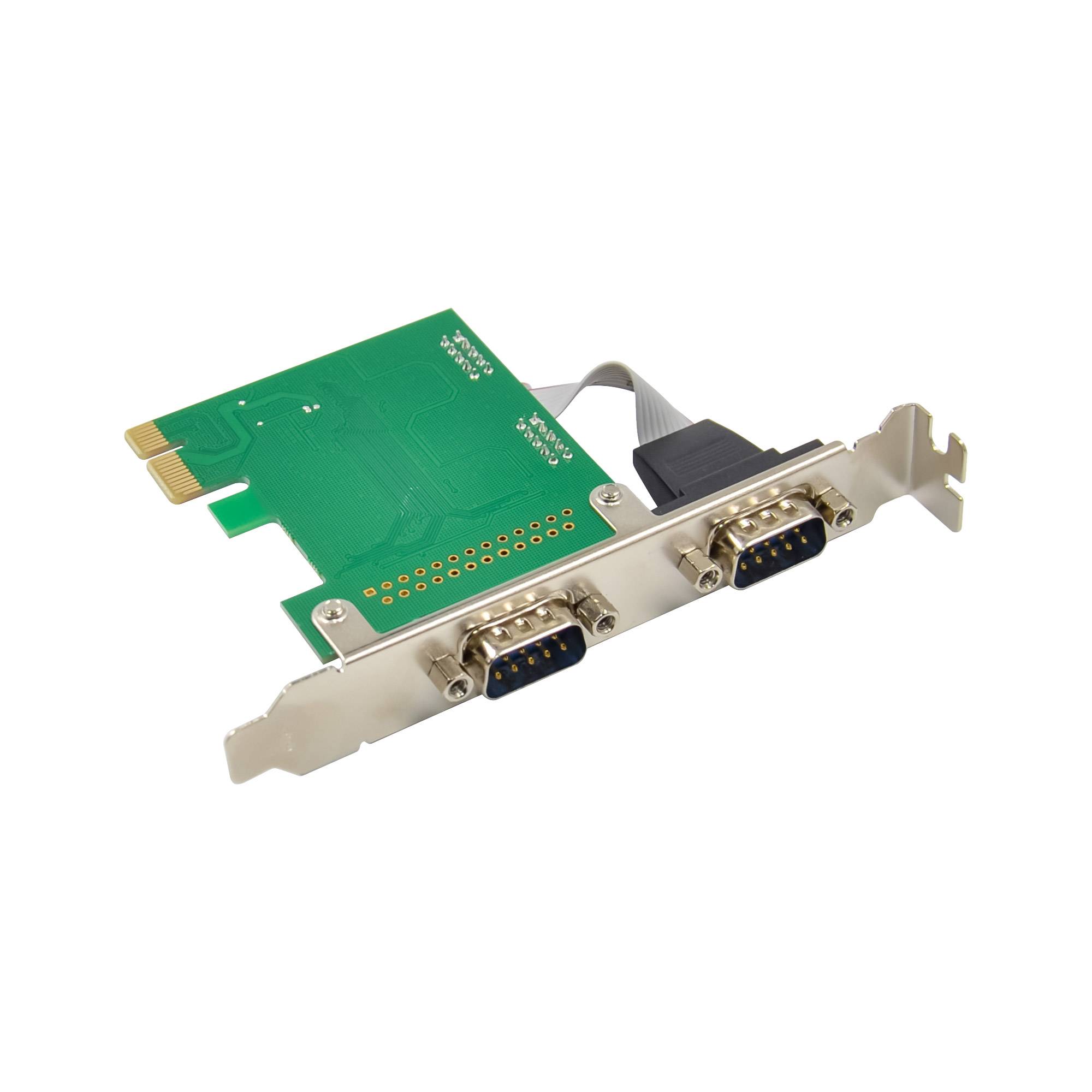 InLine® Schnittstellenkarte, 2x Seriell RS-232, PCIe, AX99100, Low-Profile-3