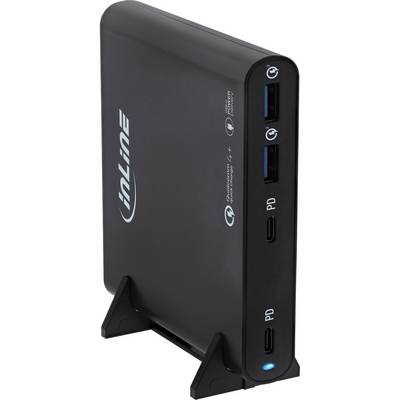 InLine® USB Netzteil, GaN Ladegerät, 4-Port, 2x USB-C + 2x USB-A, 120W, schwarz-0