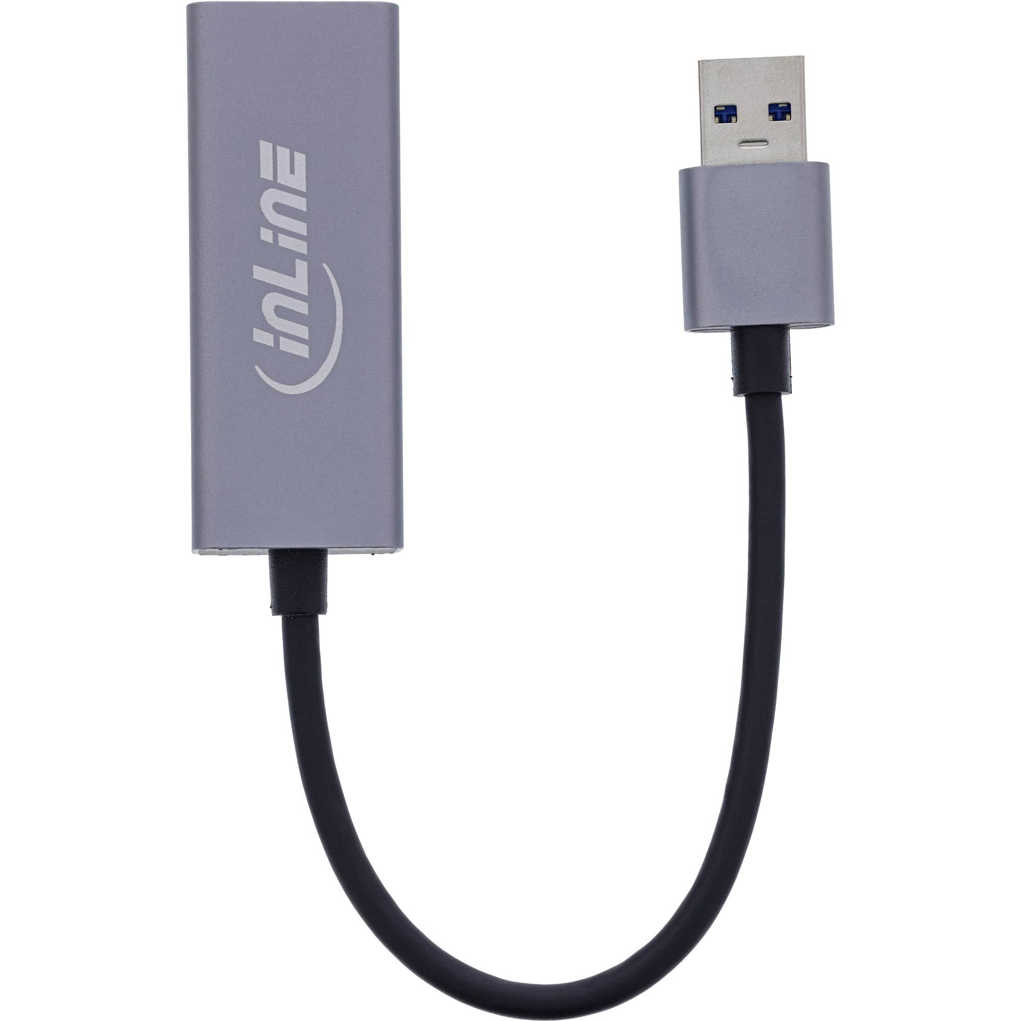 InLine USB 3.2 Netzwerkadapter Kabel USB-A zu RJ45 Gigabit Netzwerk Strom/Netzteil 0,15 m-2