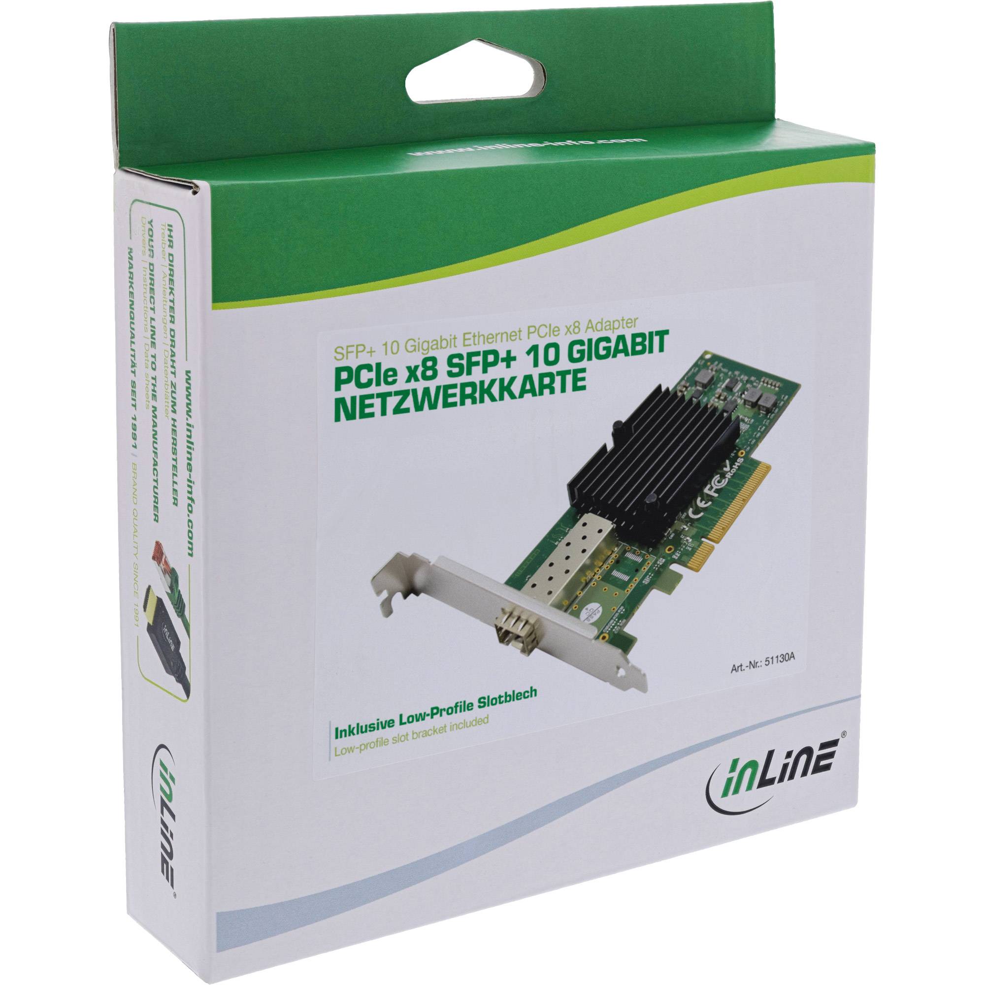 InLine® 10-Gigabit Netzwerkkarte, 1x SFP+, PCIe x8-4