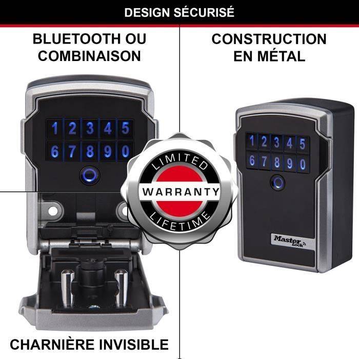 MasterLock Bluetooth-Schlsselkasten - Select Access Smart - Wandmontage, Wandtresor, Grau,-3
