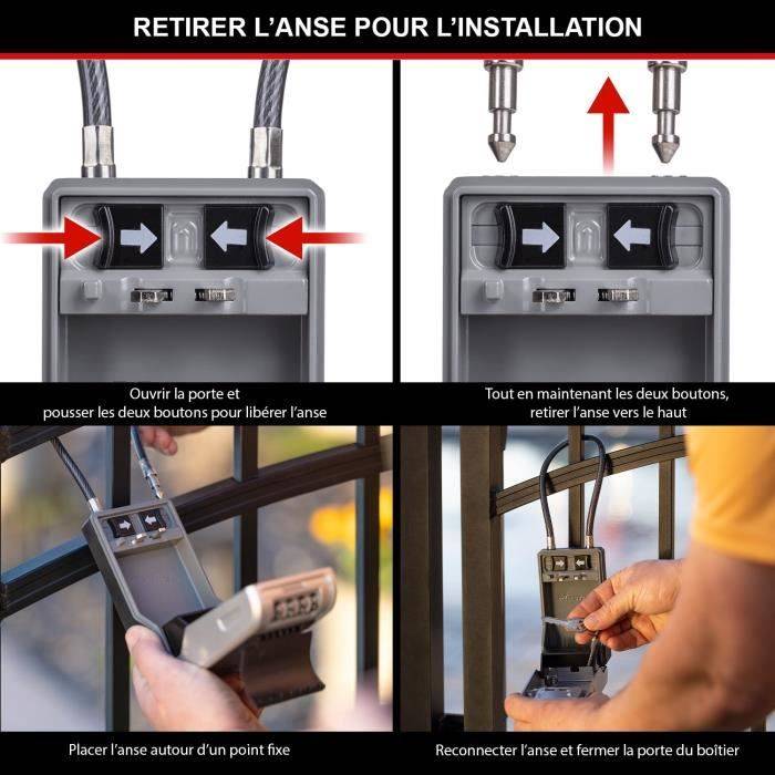 Lock Schlüsselkasten mit abnehmbarem Bügel 5482EURD Baumarkt & Garten Arbeitsschutz & Sicherheit-5