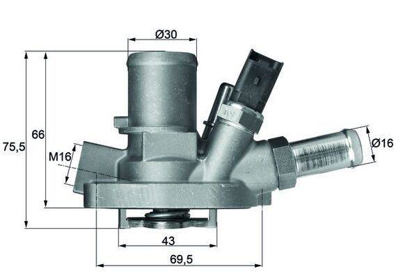 Thermostat Kühlmittel Öffnungstemperatur 80 °C MAHLE für u.a. ALFA ROMEO MITO-1