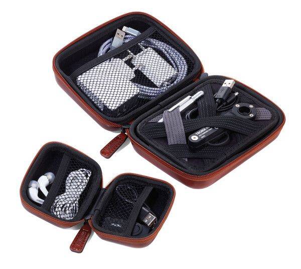 Troika ONPACK, Kunstleder, Samt, Braun, 2 Taschen, Reißverschluss, 130 mm, 160 mm-1
