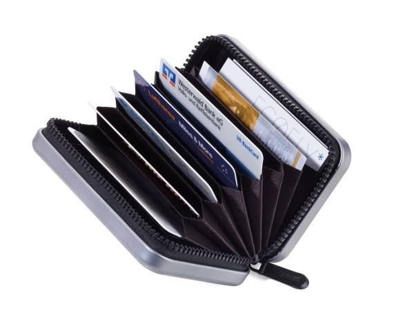 Troika CCC04-TI, Hülle, Titan, Aluminium, Polyester, 9 Taschen, 20 Karten, 80 g-1