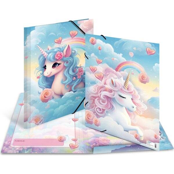 HERMA - Sammelmappen A3 Karton Happy Unicorns - Bürokleinmaterial