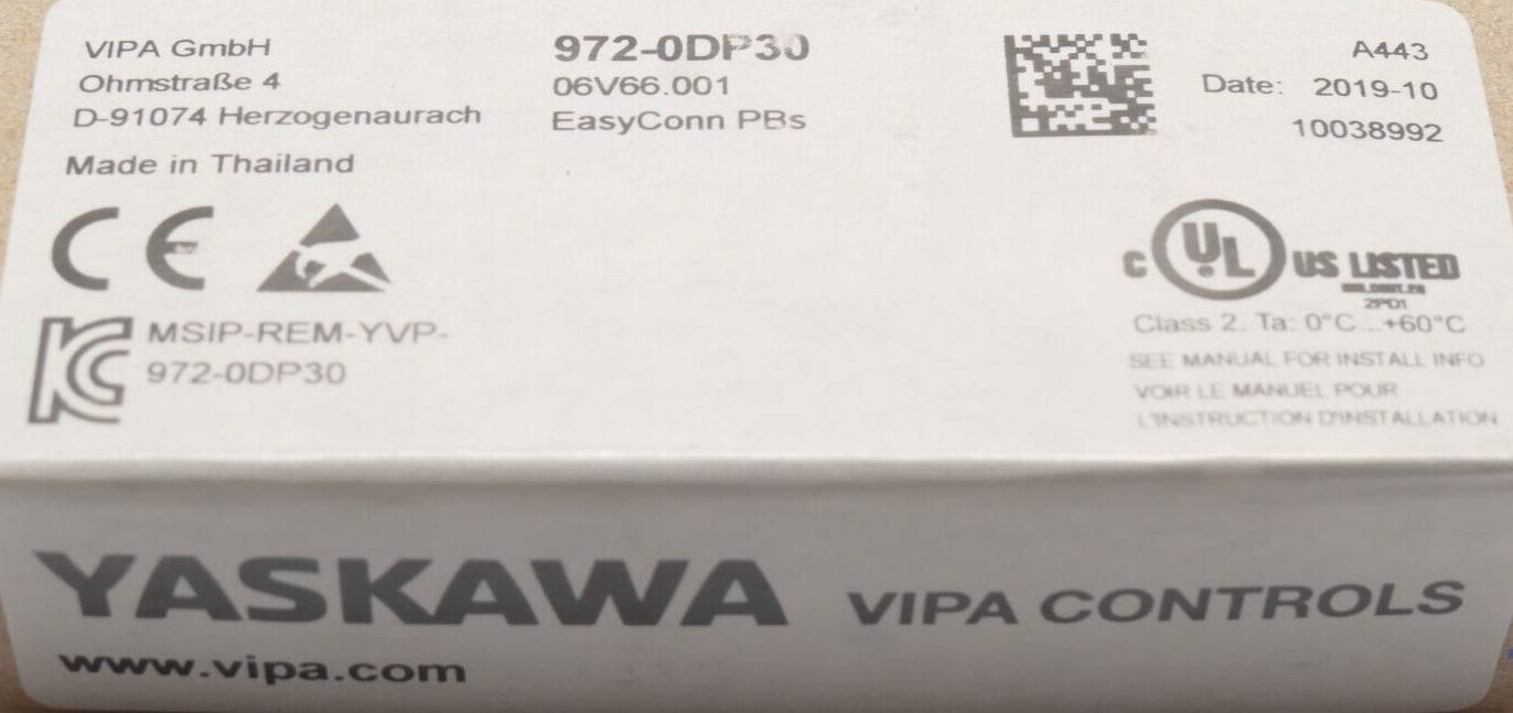YASKAWA Europe Easy Conn PB 0Grad 972-0DP30-1