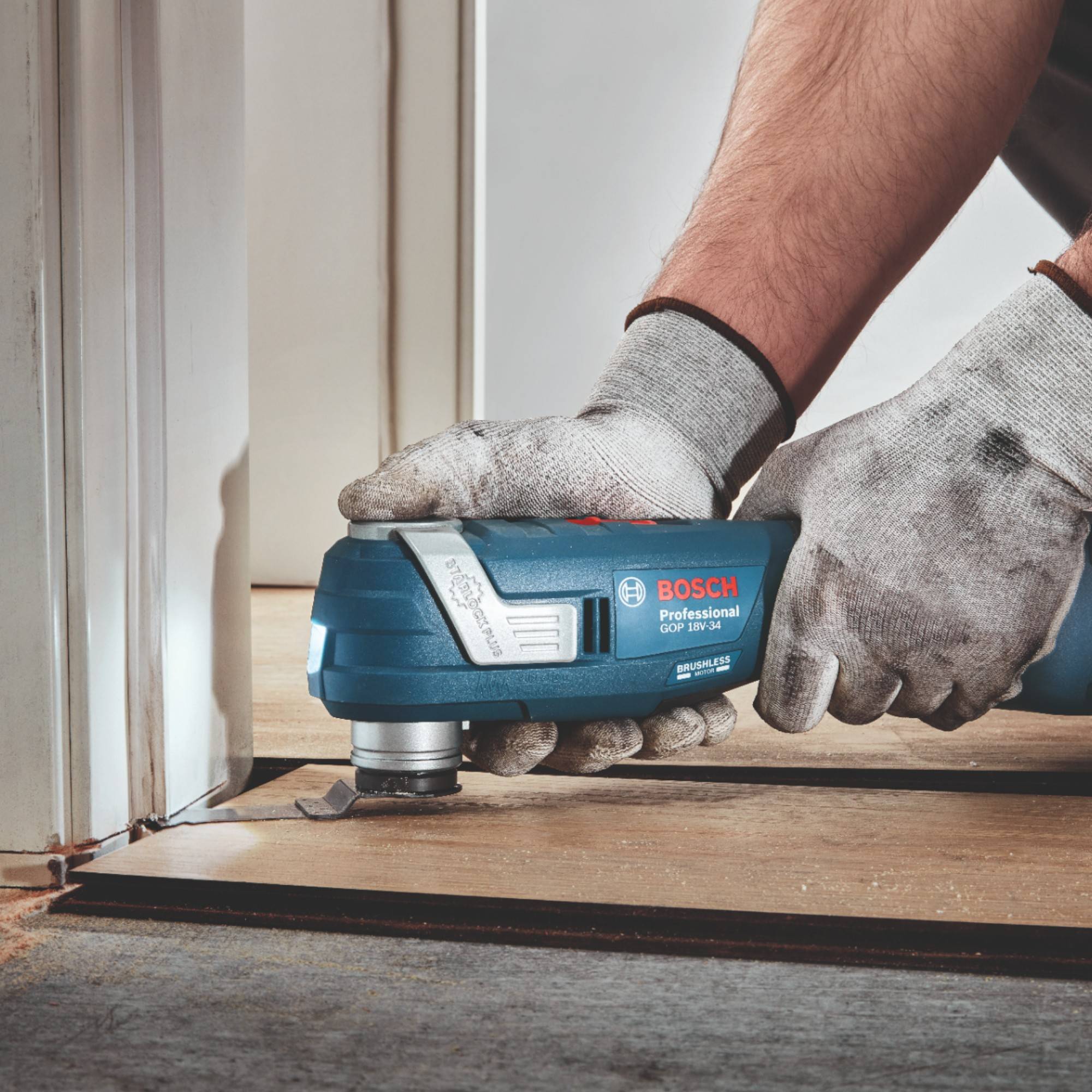 Bosch GOP 18V-34 Professional Akku Multi Cutter 18 V Starlock Plus + 2x Akku 5,0 Ah + Ladegerät-4