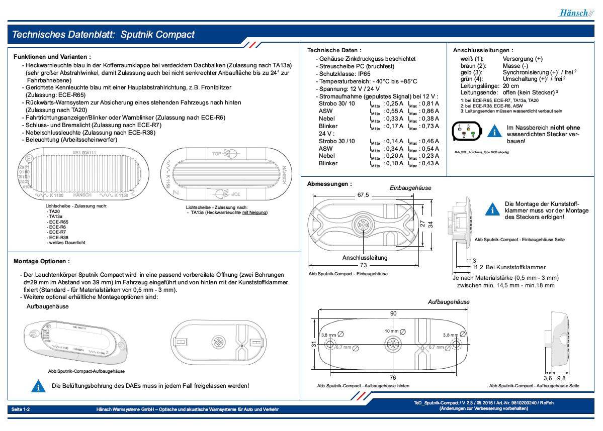 Sputnik Compact, 2 Stück LED Blitzmodule im Set-1
