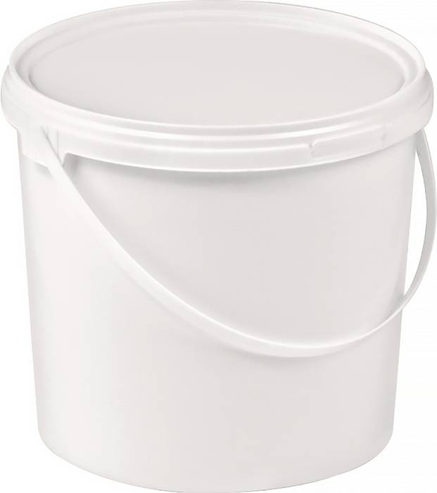 Eimer 5l PP weiß Bügelgr.u.Stülpdeckel D.225mm H.188mm-0