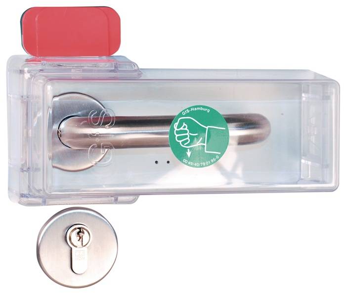 Fluchttürhaube Typ K Sicherung v.Türklinken Macrolon-Kunststoff transp.GFS-0