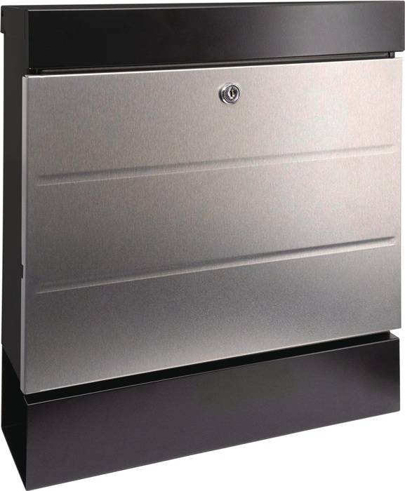 Briefkastenset NewYork 6850 B+S H.405mm B.364mm T.110mm schwarz/Edelstahl VA-0