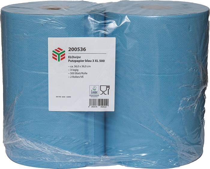 Putztuch ELOwipe XL L.ca.180 mxB.ca.360mm blau 3-lagig 2 Rl./VE ELOS-0