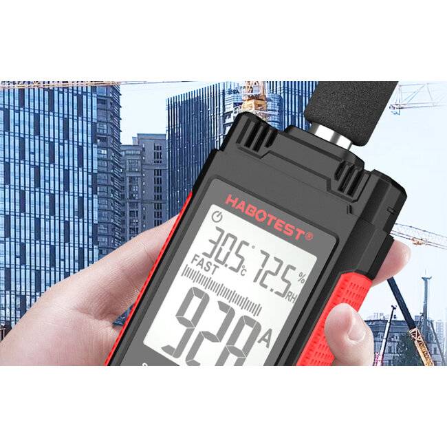 Habotest HT602B Schallpegelmesser, 30-130 dB, USB-Anschluss, LCD-Farbdisplay-2