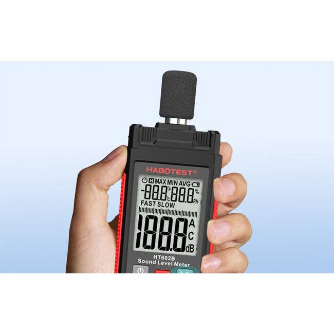 Habotest HT602B Schallpegelmesser, 30-130 dB, USB-Anschluss, LCD-Farbdisplay-3