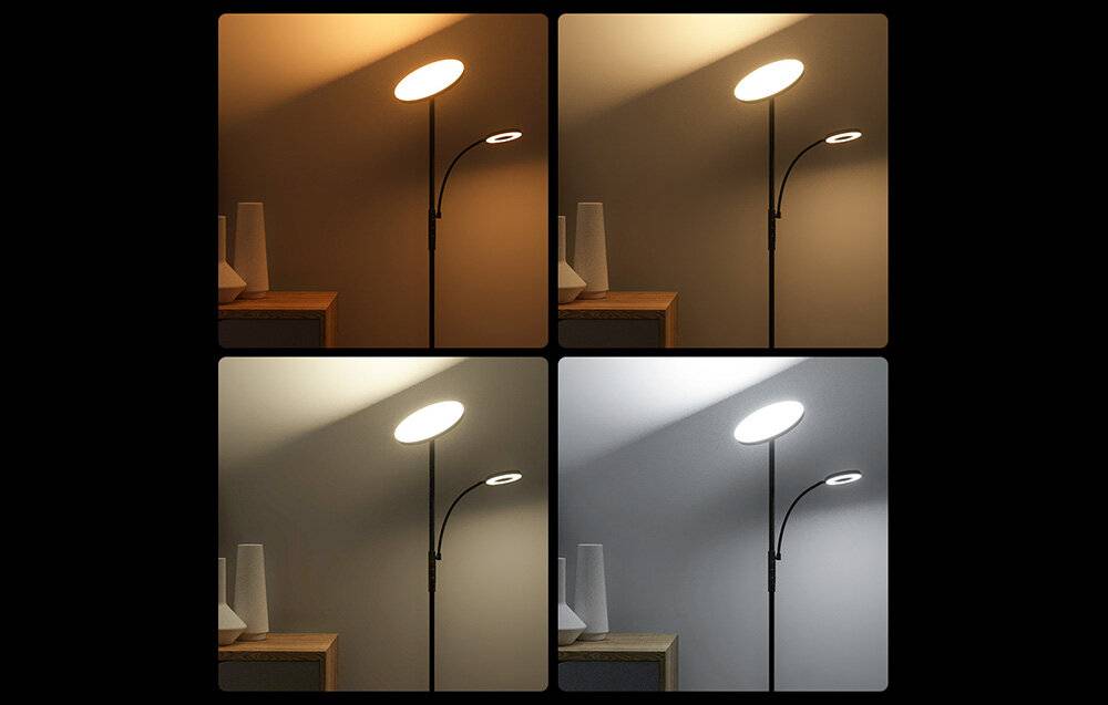 Doppel-Stehleuchte mit Fernbedienung BlitzWill BWL-FL-0001, 36W (schwarz)-3