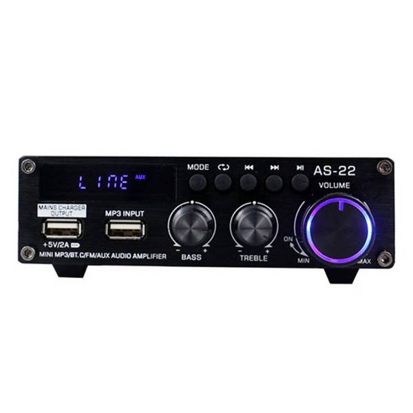 Blitzwolf - AS-22 - Audioverstärker Blitzwolf AS-22, 45 W, Bluetooth 5.0, USB + Fernbedienung (schwarz)