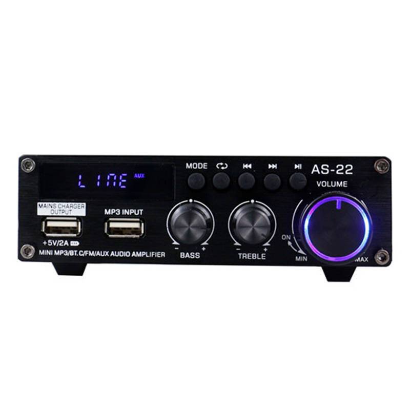 Blitzwolf - AS-22 - Audioverstärker Blitzwolf AS-22, 45 W, Bluetooth 5.0, USB + Fernbedienung (schwarz)-0