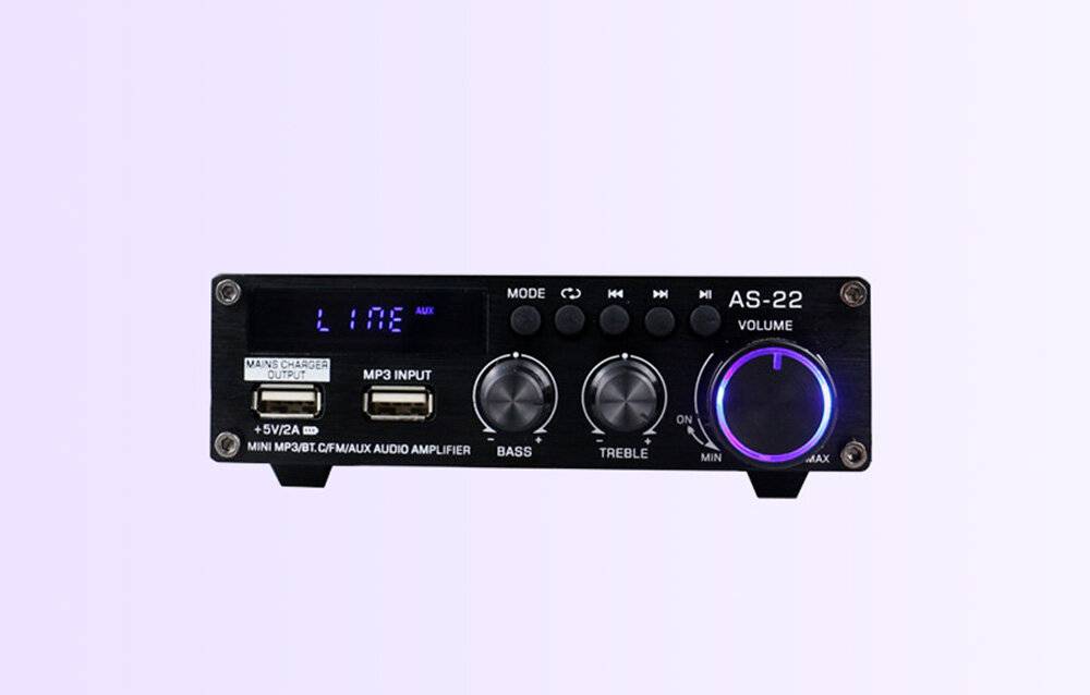Preisbild für Blitzwolf - AS-22 - Audioverstärker Blitzwolf AS-22, 45 W, Bluetooth 5.0, USB + Fernbedienung (schwarz)