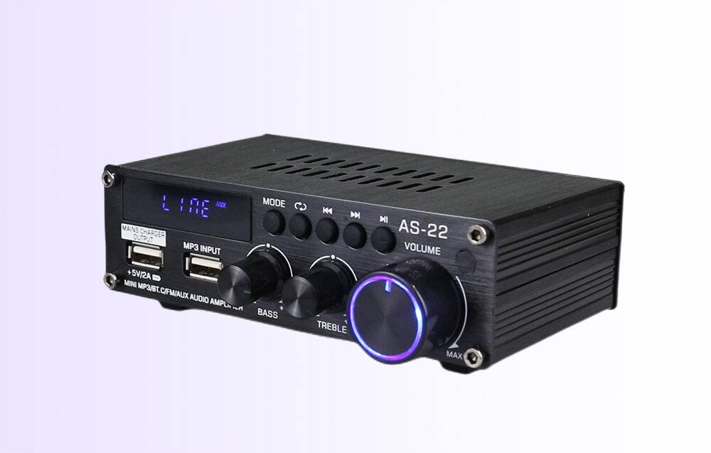 Blitzwolf - AS-22 - Audioverstärker Blitzwolf AS-22, 45 W, Bluetooth 5.0, USB + Fernbedienung (schwarz)-1