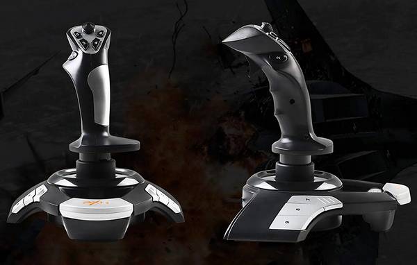PXN-F16 Joystick Ergonomisches Design Vibrationsfunktion 8-Wege-Hut-Schalter Programmierbare