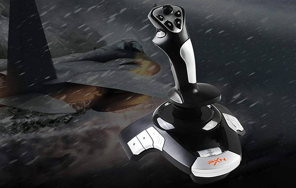 PXN-F16 Joystick Ergonomisches Design Vibrationsfunktion 8-Wege-Hut-Schalter Programmierbare-1