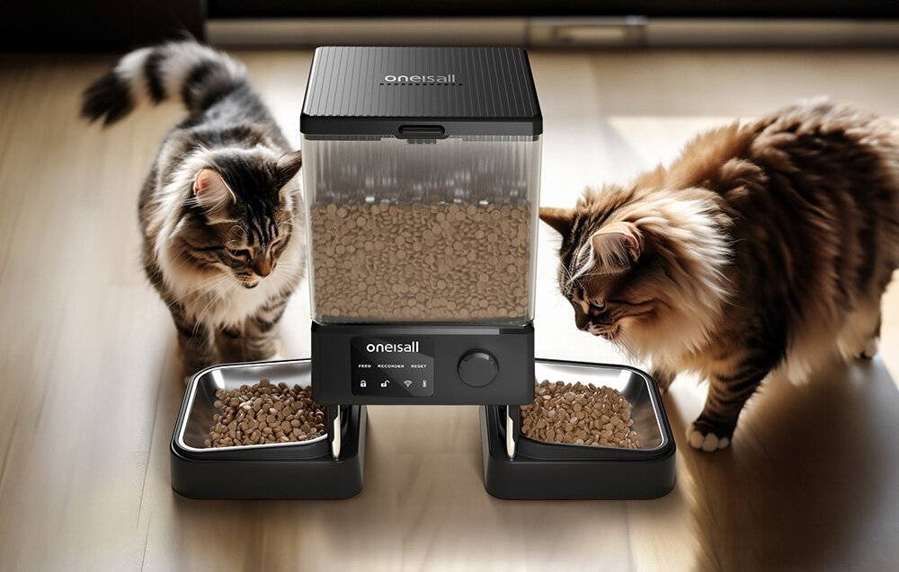 Automatischer Doppel-Tierfutterautomat WiFi Oneisall-4