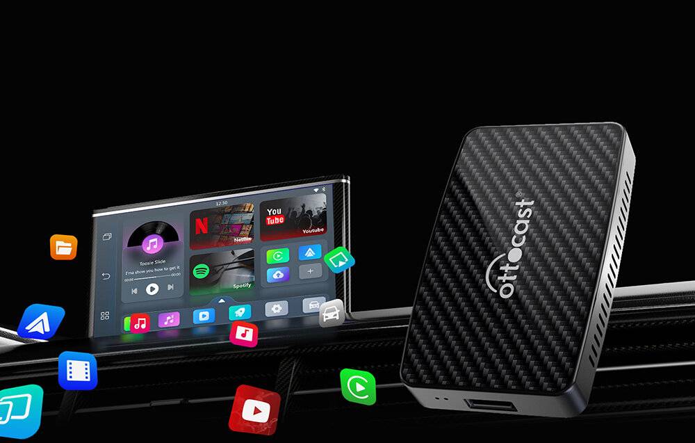 Preisbild für Ottocast - CA400-S - Ottocast CA400-S 4-in-1 Carplay/Android-Adapter (schwarz)