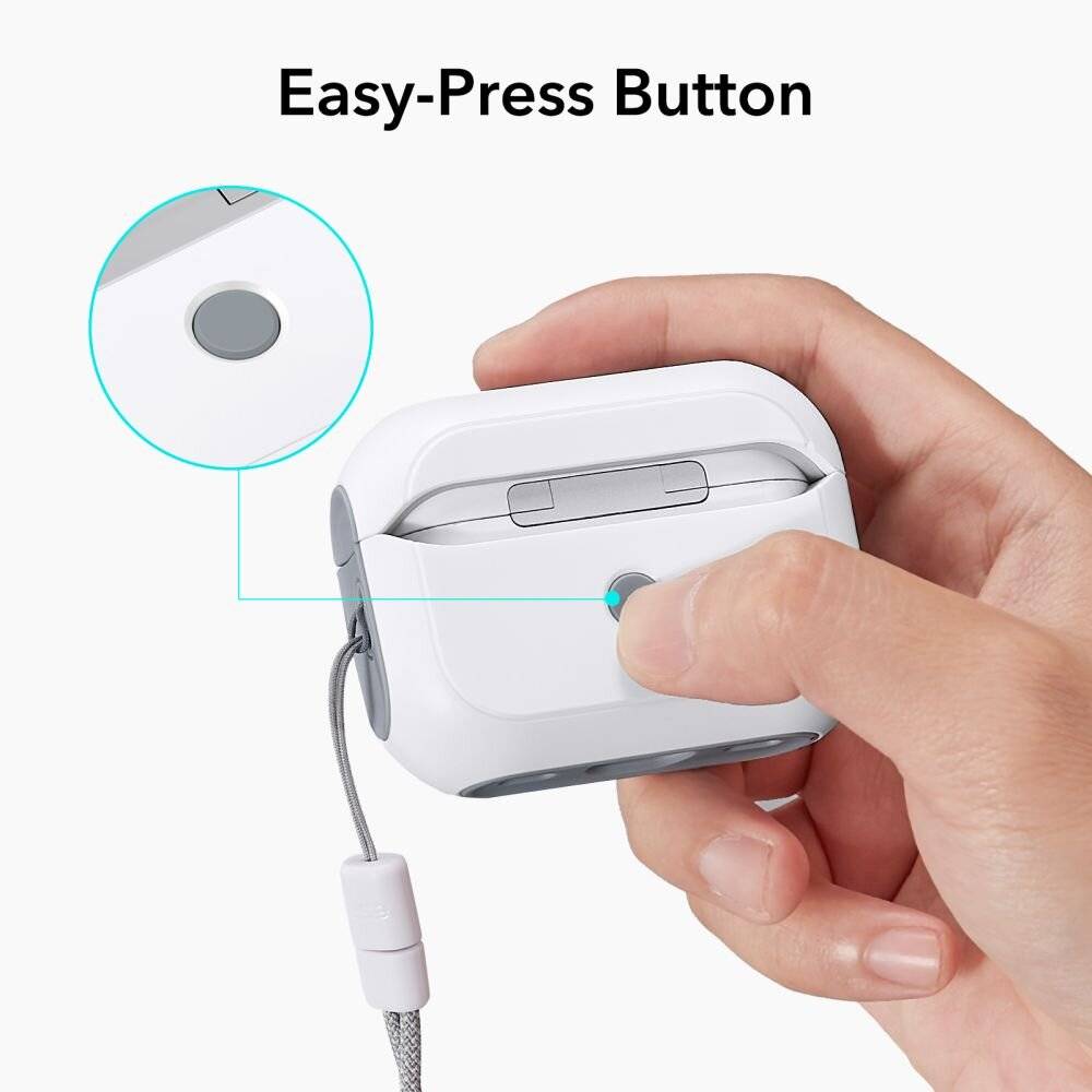 Tasche ESR Orbit Hybrid für AirPods Pro, Magsafe (weiß)-3