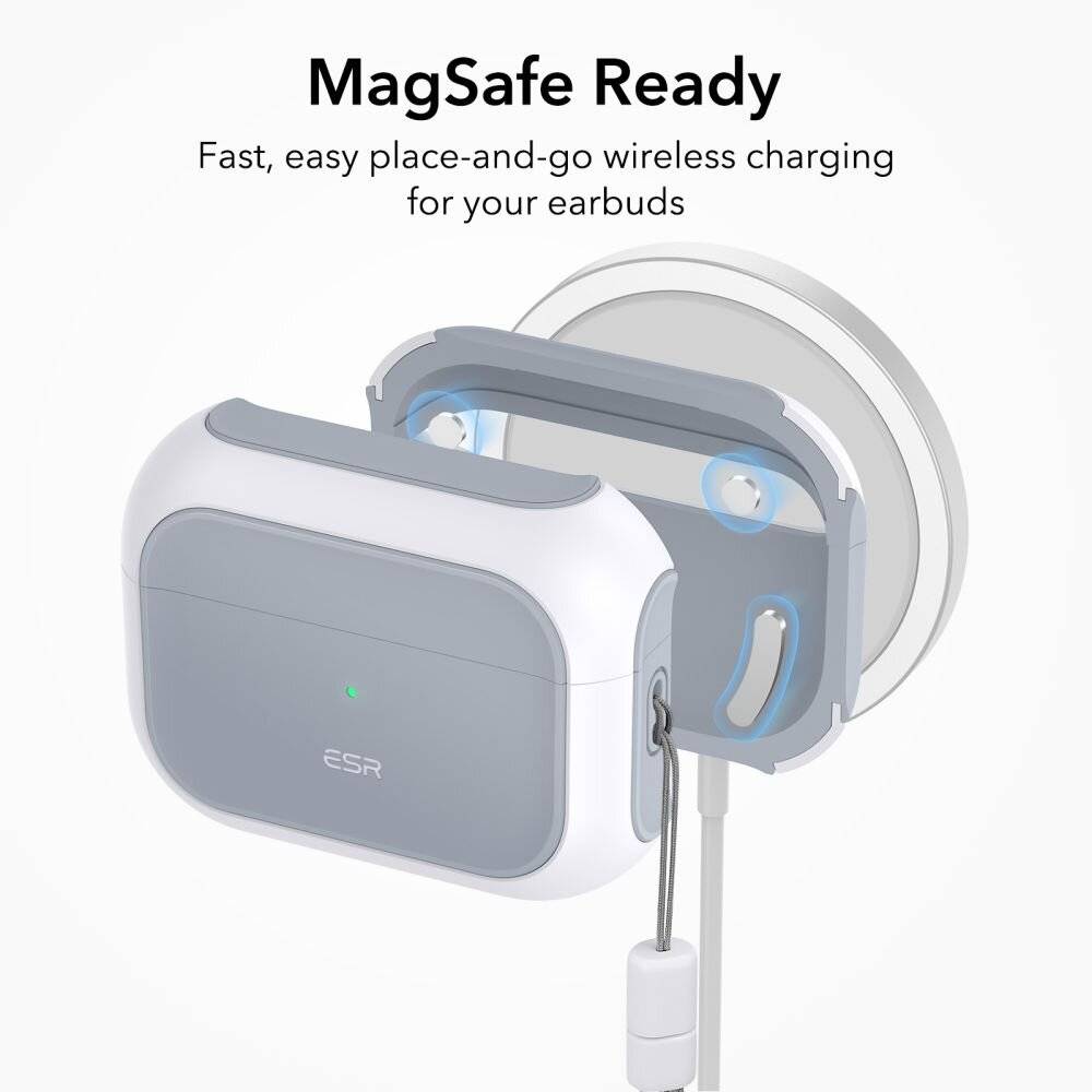 Tasche ESR Orbit Hybrid für AirPods Pro, Magsafe (weiß)-4