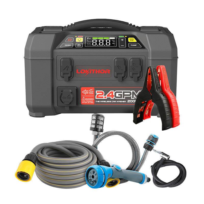 Lokithor AW401 Jump Starter / Booster 2500A + Powerbank 20000mAh Kompressor Blitzlicht Power Wash-2