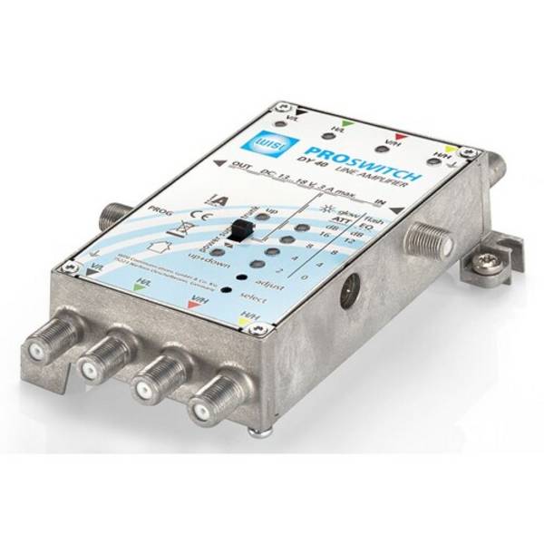 DY 40 WISI Verstärker 4x Sat-ZF 30 dB Dämpfung und Entzerrung regelbar