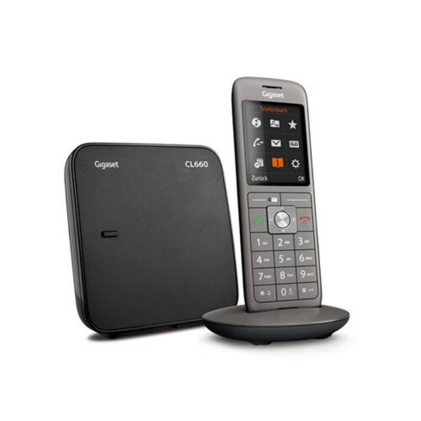 S30852-H2804-C101 Gigaset CL660 Dect SLT Clip Schnurlostelefon Farbdisplay grau