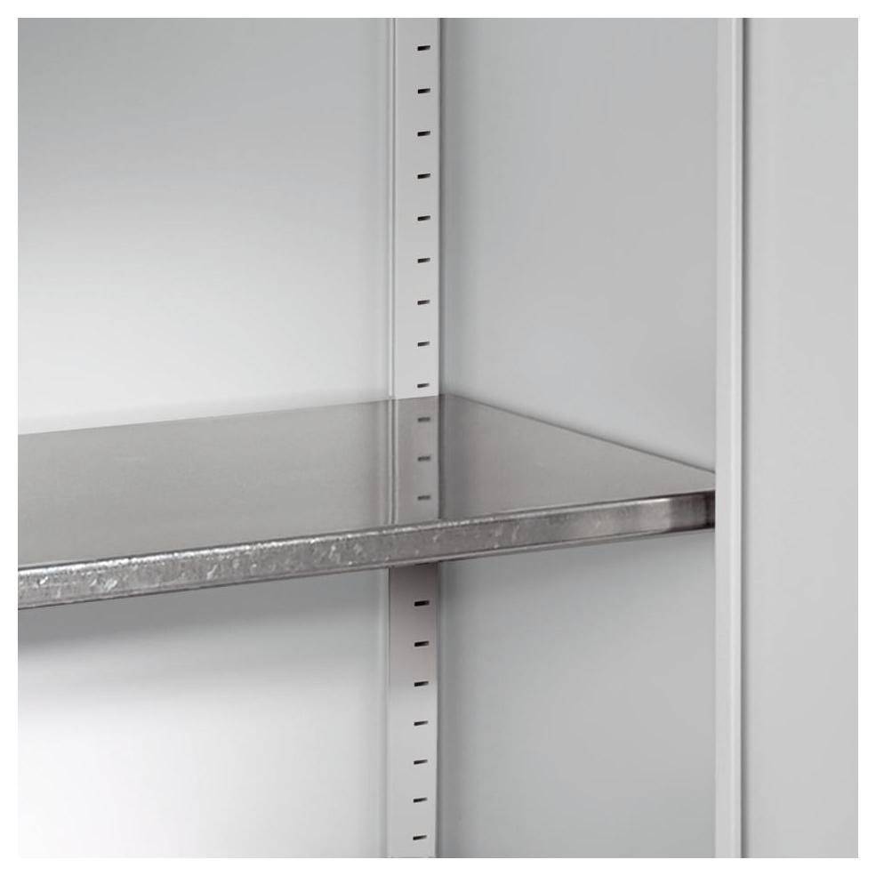 C+P Werkstattschrank Basis PLUS, 1950x930x400mm, lichtgrau/verkehrsrot-2