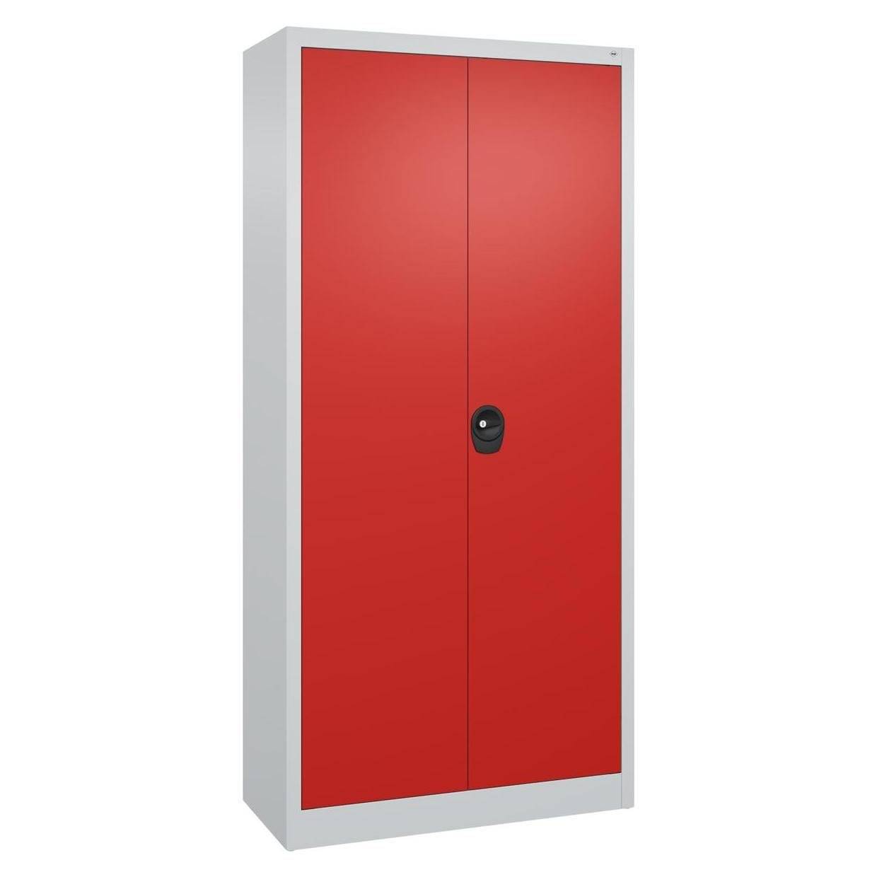 C+P Werkstattschrank Basis PLUS, 1950x930x400mm, lichtgrau/verkehrsrot-4