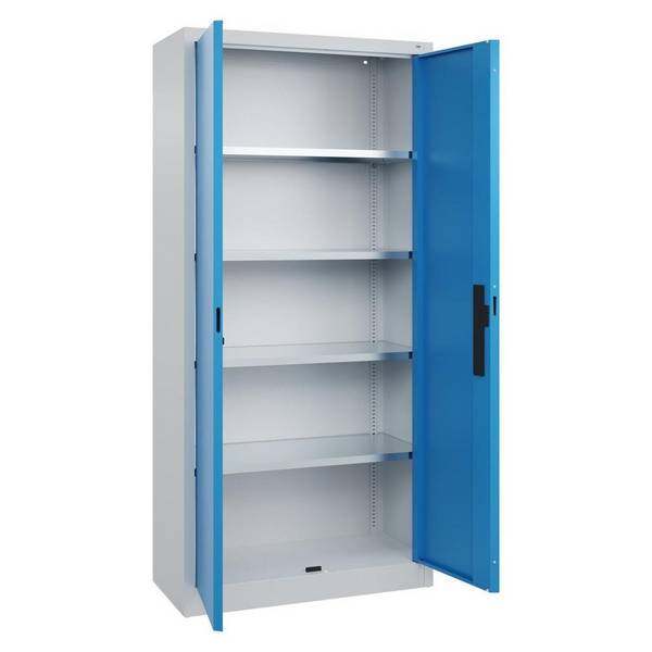 C+P Flügeltürenschrank Serie Acurado 89,  1950x930x400mm, lichtgrau/lichtblau