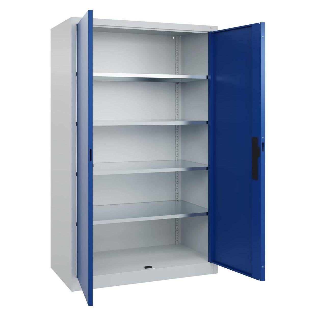 C+P Flügeltürenschrank Serie Acurado 89, 1950x1200x600mm, lichtgrau/enzianblau-0