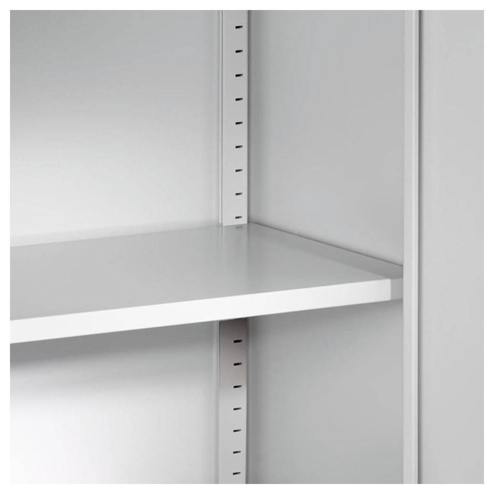 C+P Büro-Flügeltürenschrank Basis PLUS, 1950x930x400mm, lichtgrau/verkehrsrot-3