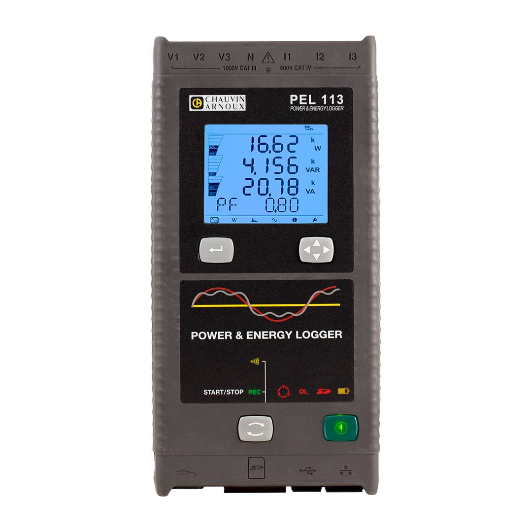 Chauvin Arnoux Leistungs-Energierecorder ohne Stromwandler PEL 113 #P01157157-0