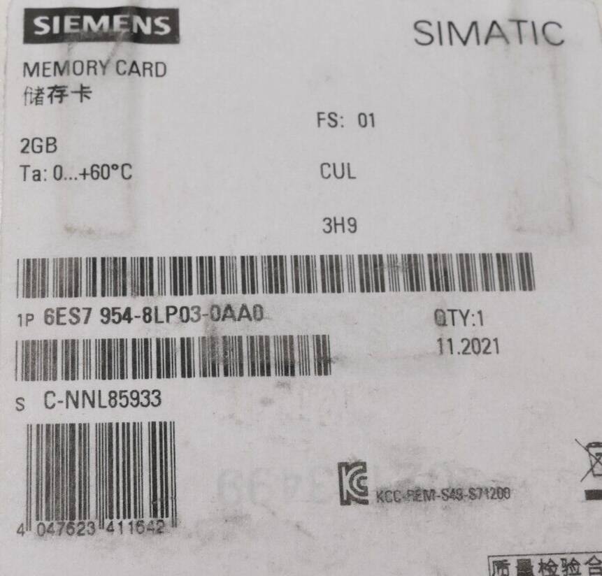 *** Ersatzteil *** SIMATIC S7, Memory Card für S7-1x 00 CPU, 3, 3V Flash, 2 GByte-2