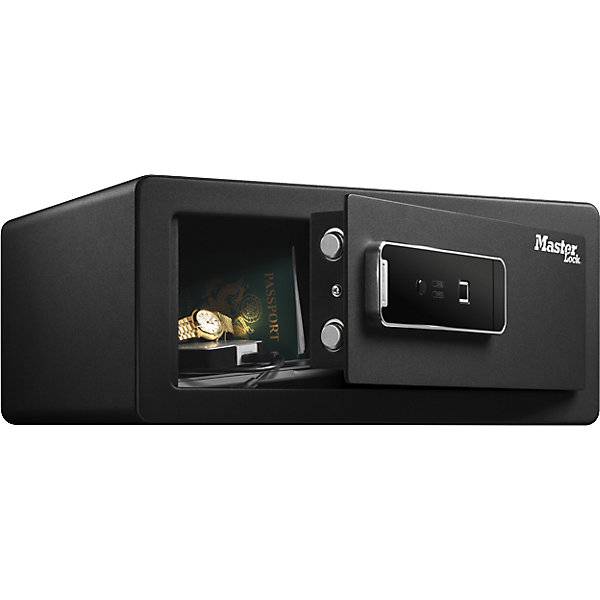 Sicherheitstresor mit biometrischem Schloss Stahl schwarz HxBxT 195 x 430 x 370 mm. Master Lock Deutschland