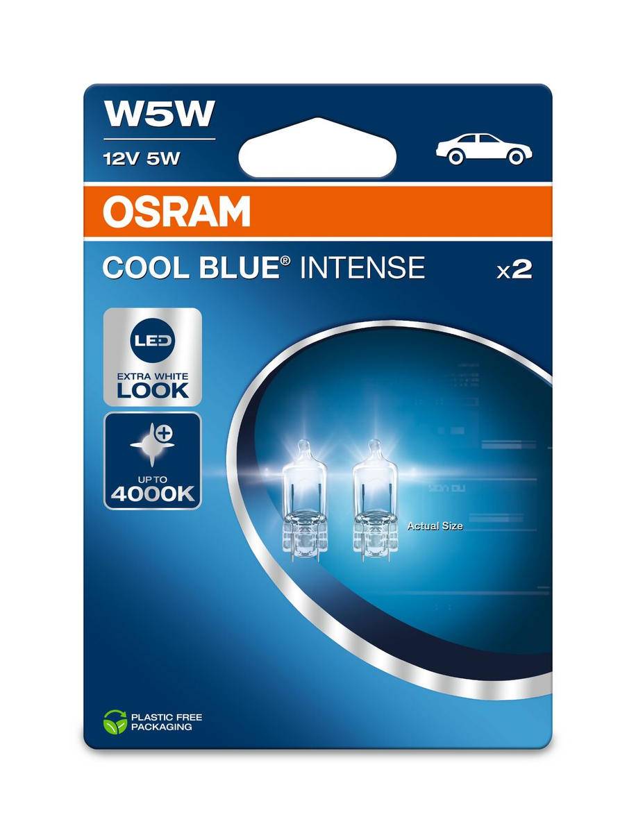 2 OSRAM COOL BLUE INTENSE Signallampen W5W 12V 5W 50lm 2825CBN-2BL-0