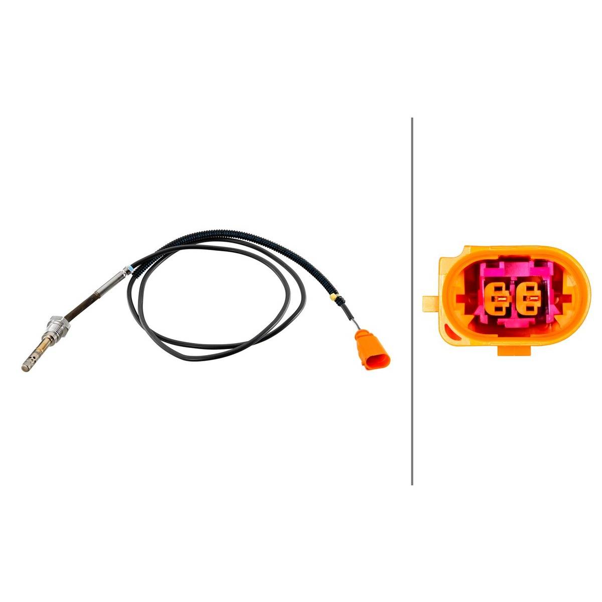 Sensor Abgastemperatur 2-polig 1.056 mm Kabel HELLA für u.a. VW MULTIVAN-3